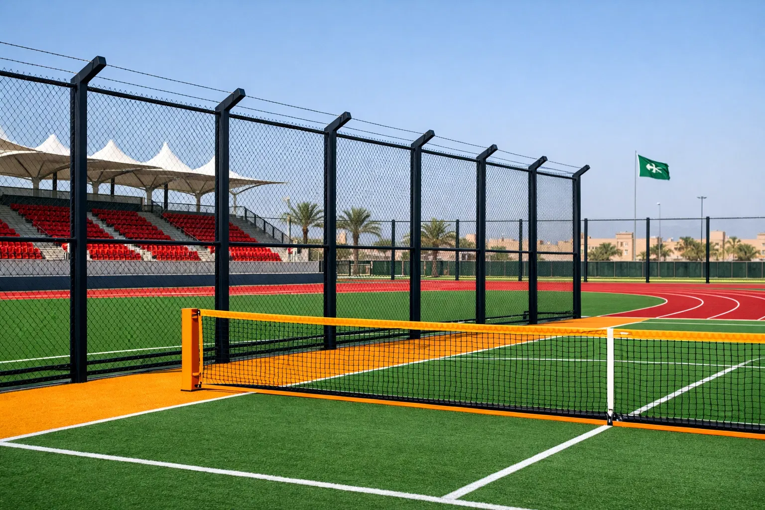 أحدث تكنولوجيا تركيب الشبوك الرياضية مستقبل الملاعب السعودية