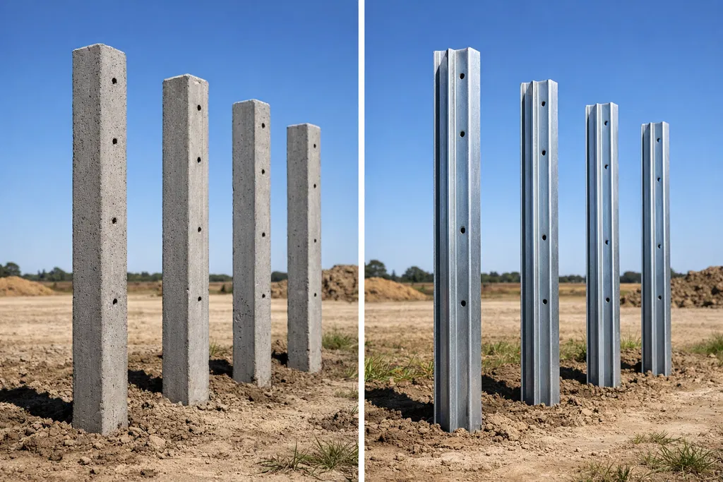 أعمدة شبوك خرسانية و حديدية - منتجات شبوك المملكة