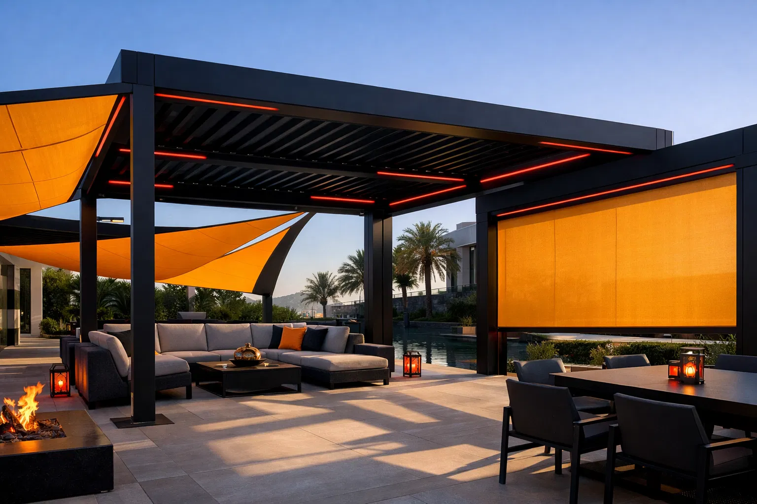 تركيب مظلات وسواتر وبرجولات احترافية في السعودية 2026